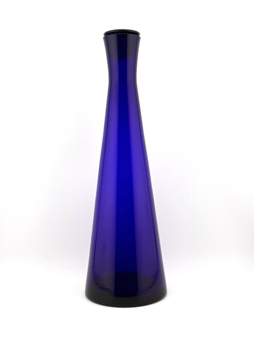 Vintage Cobalt Blue Glass Decanter With Ground Glass Stopper